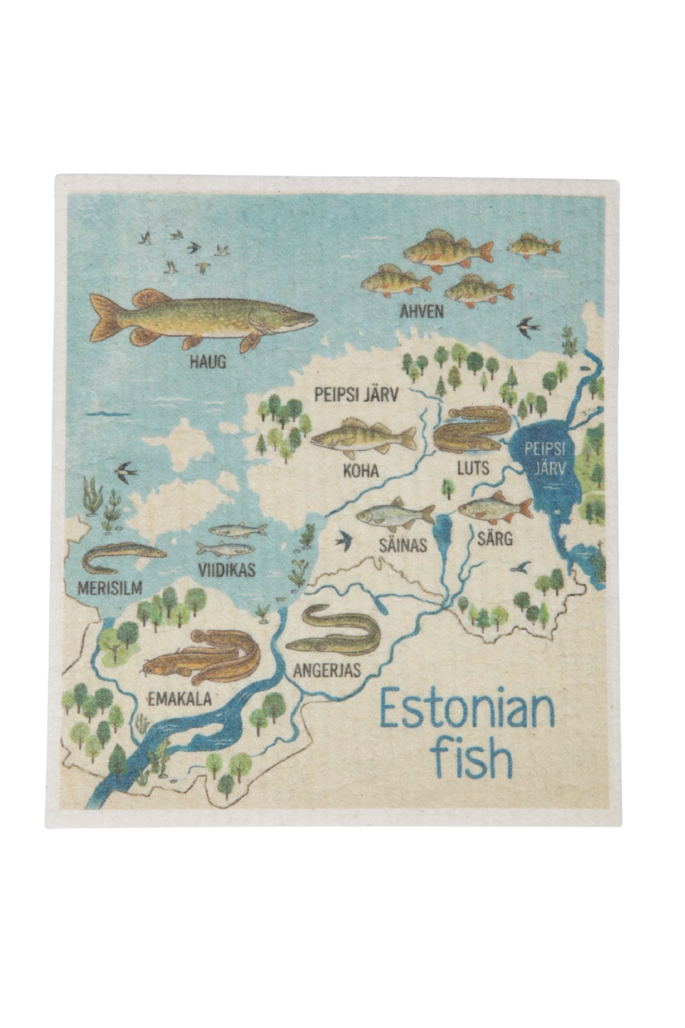 Eesti kaladega nõudepesulapp